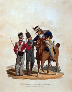 3º Húsares, Infantería y Ligera Infantería, Legión Alemana del Rey, de 